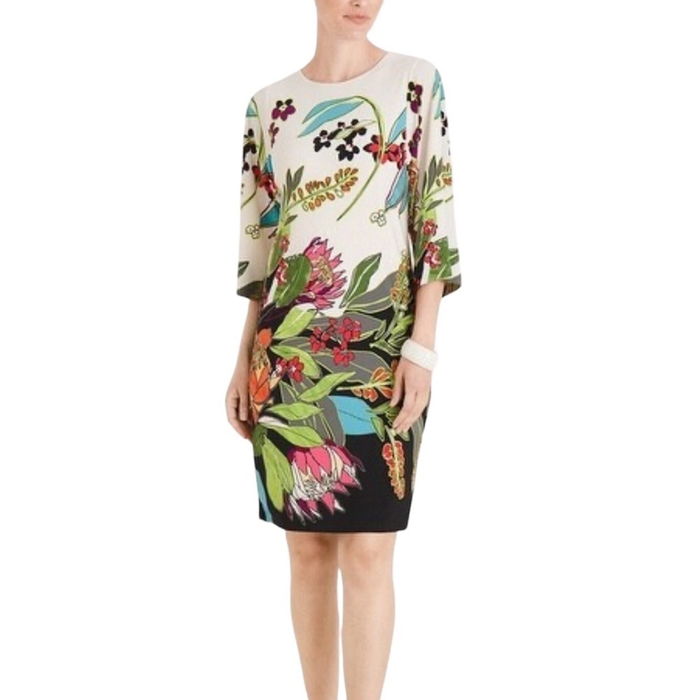 Chico’s Floral Print kimono Sleeve Dress